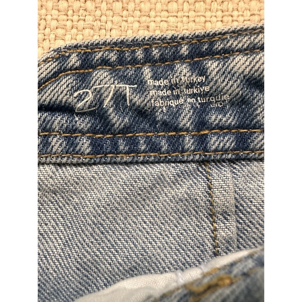 Pilcro High-Rise Slouch Wide Leg Denim Jeans Size 27T - Picture 8 of 11